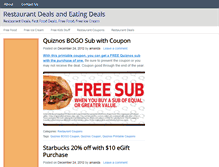 Tablet Screenshot of eatingdeals.com